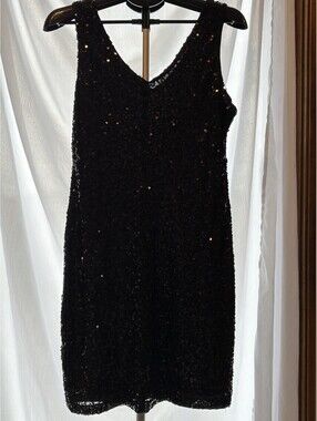 BLACK SEQUENCE DRESS Size XL